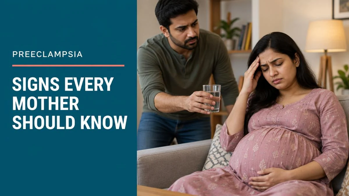 A doctor checking blood pressure of a pregnant woman.