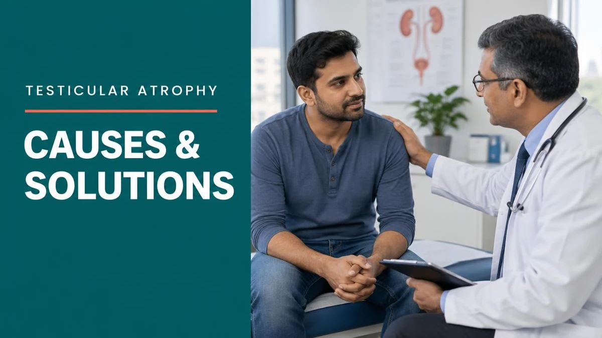 A doctor explaining scrotal ultrasound reports to a patient.
